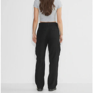 NWOT TNA Aritzia Supply Cargo Baggy Core Collection Black Wide Cinch Pockets 6